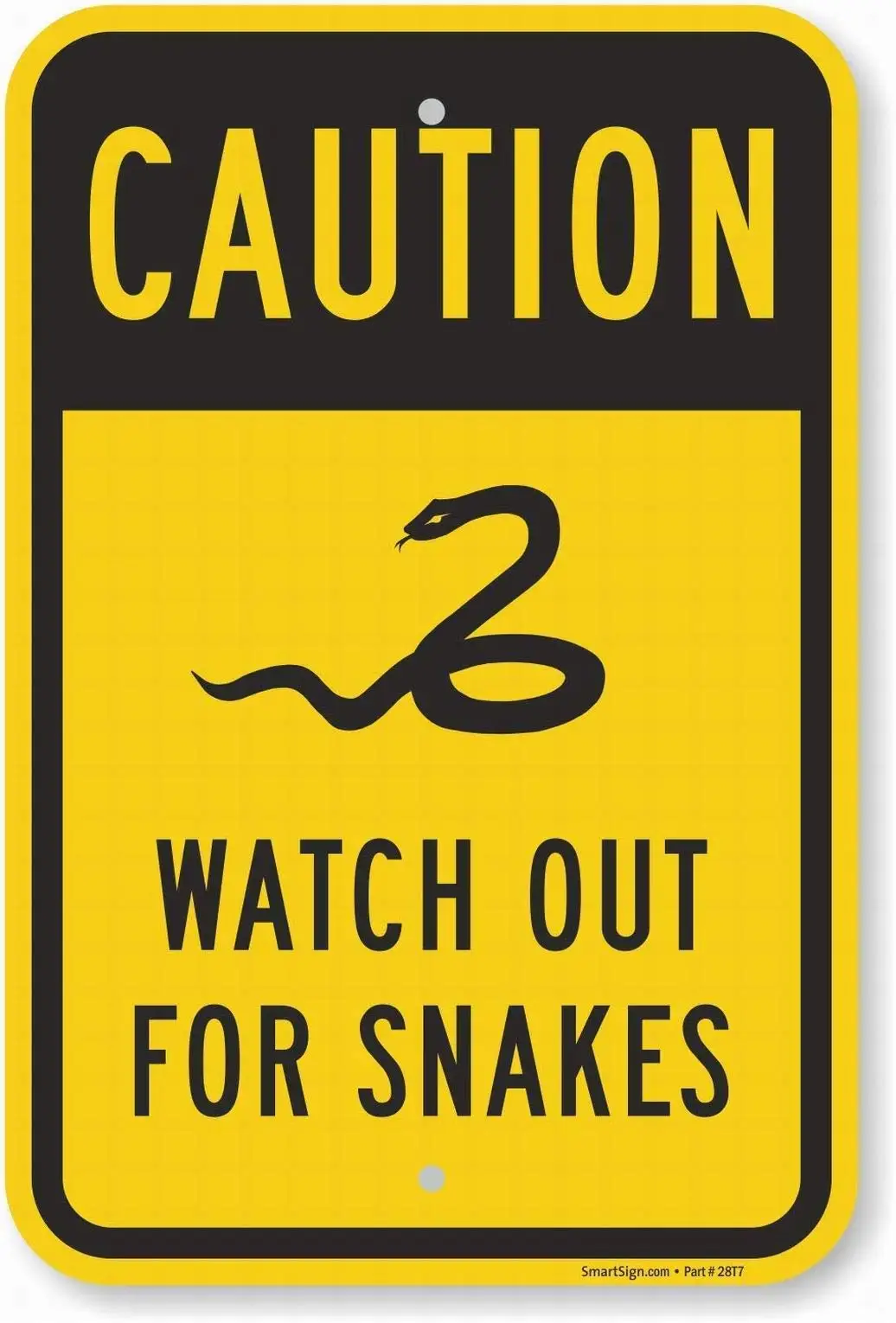 Safety Sign 8x12 Danger Sign Watch Out for Snakes Wall Art Warning Caution Tin Signs Metal Road Yard Decor sign