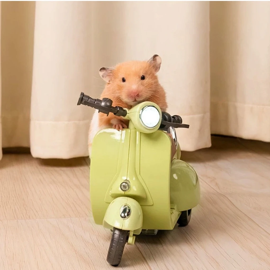 Mini Electric Motorcycle for Pet Hamster Doll Fun Toys for Labubu Doll Accessories Mini Electric Bike Motorcycle Doll