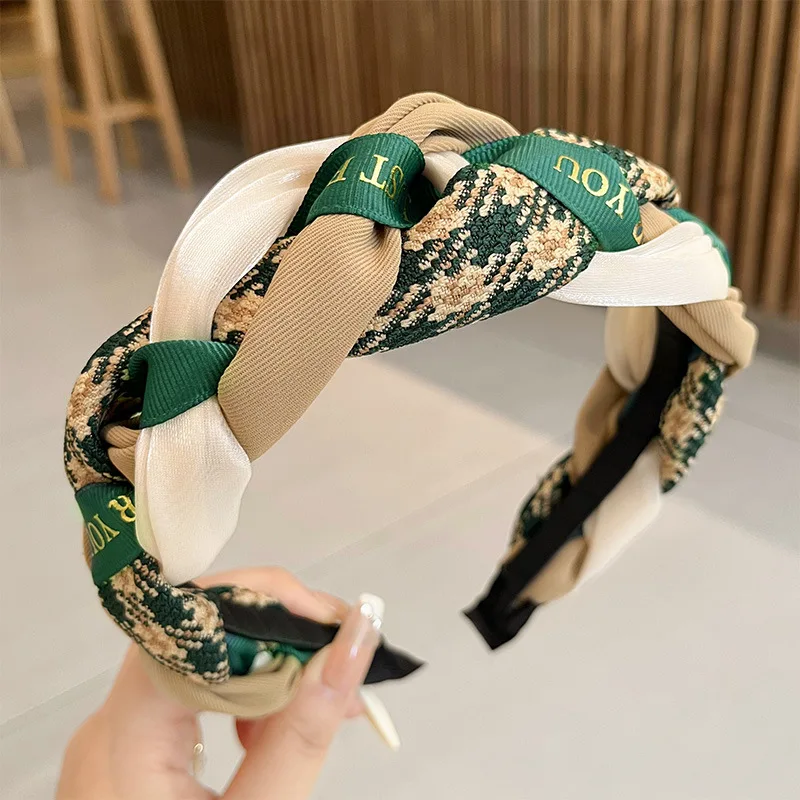 Fashion Hair Hoop Hair Bands for Women Retro Braided Headbands Twist Knitting Hairband Korean Girls Hair Accessories Headwear