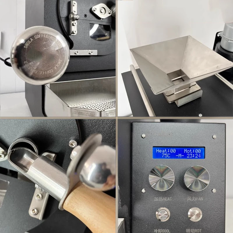 Commercial Electric Artisan Coffee Beans Baking Roasting Machine 220-240V 1600W Temperature Control Coffee Roaster Machine