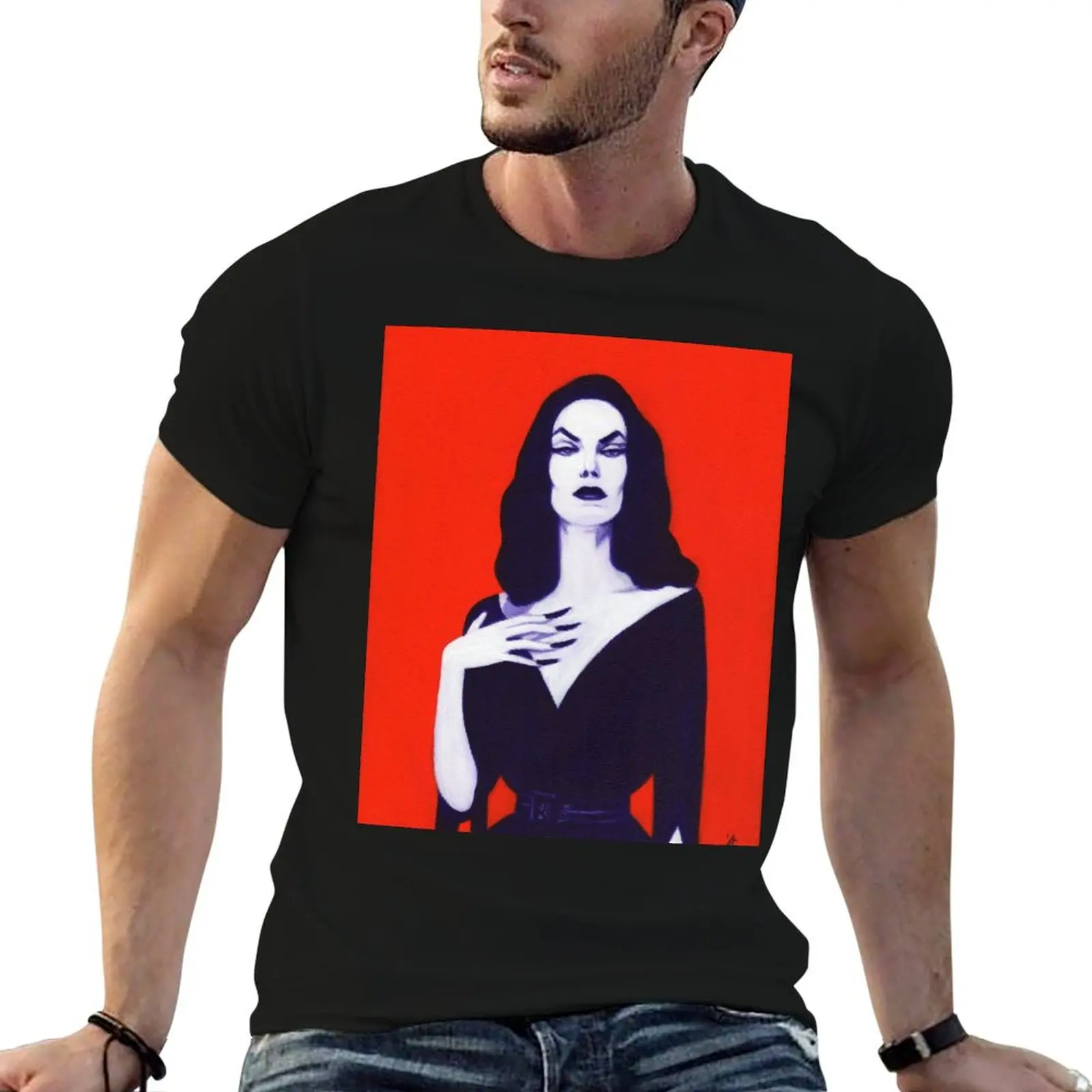 Vampira T-Shirt summer clothes graphics oversizeds designer shirts t shirt for men