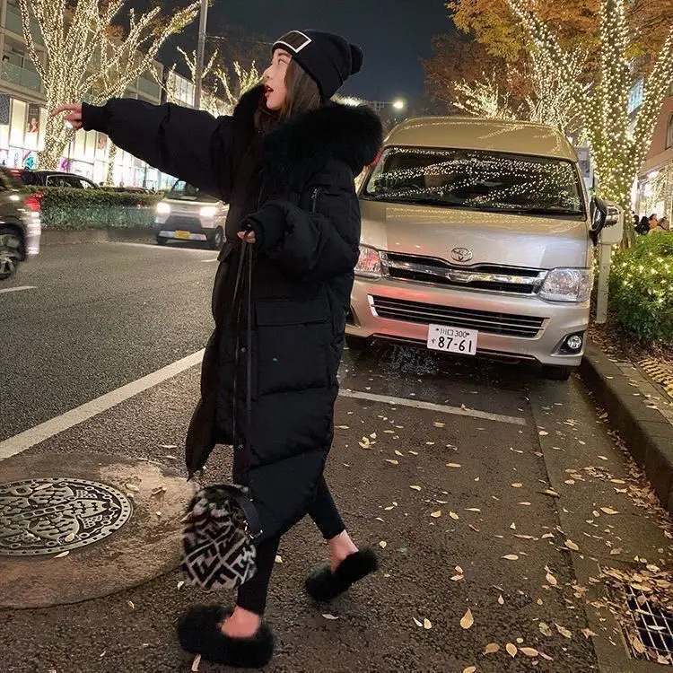 2023 Women Double Sided Down Long Jacket Winter Turtleneck Coat Warm Parkas Snow Outwear Oversized Long Winter Jacket