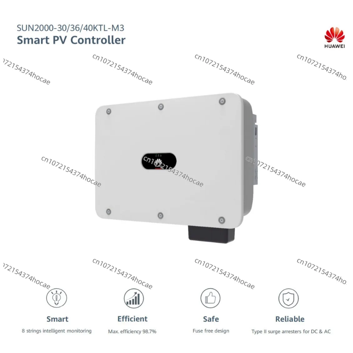 Applicable to Huawei Three-Phase Grid-Connected Inverter 36kw, Solar Energy PV Inverter with Energy Storage 30KW in Stock