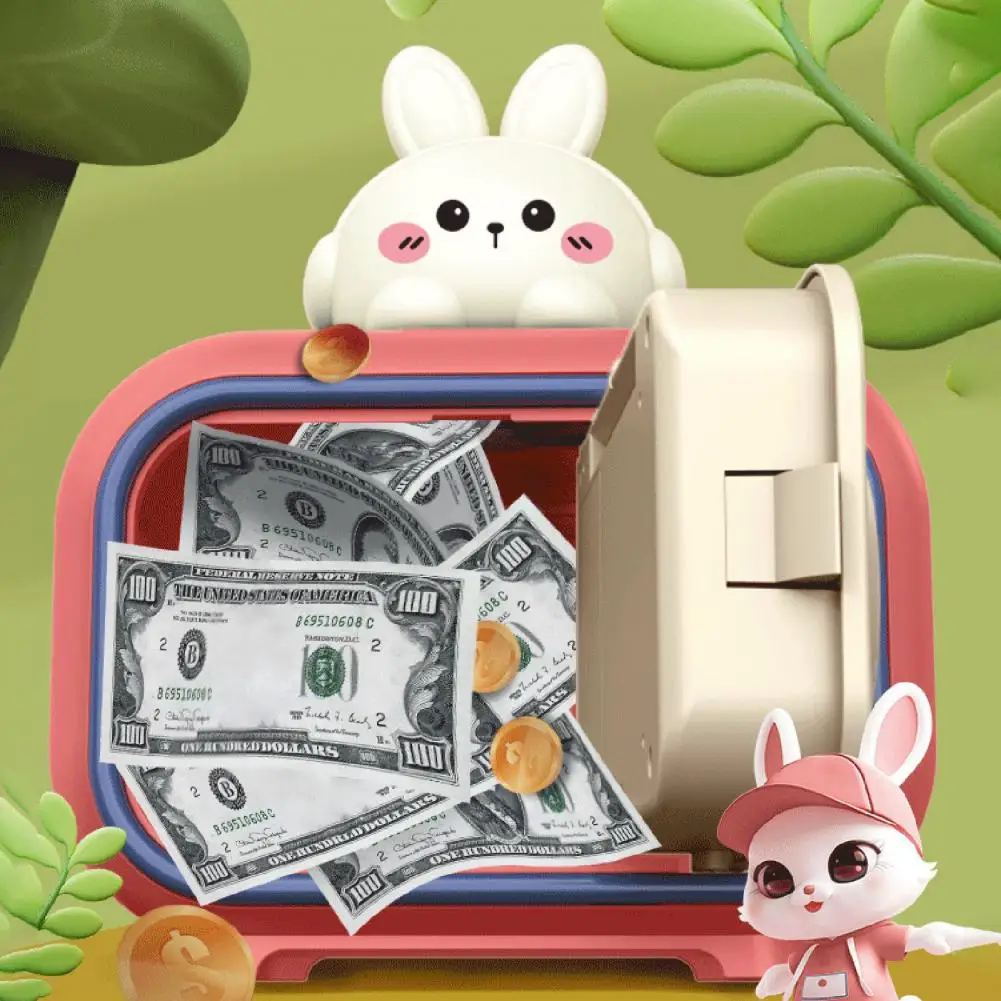 Kids Piggy Bank Toy Electronic Cash Coin Money Saving Box Fingerprint Unlock ATMStyle Fun Money Box for Boys Girls 6-12