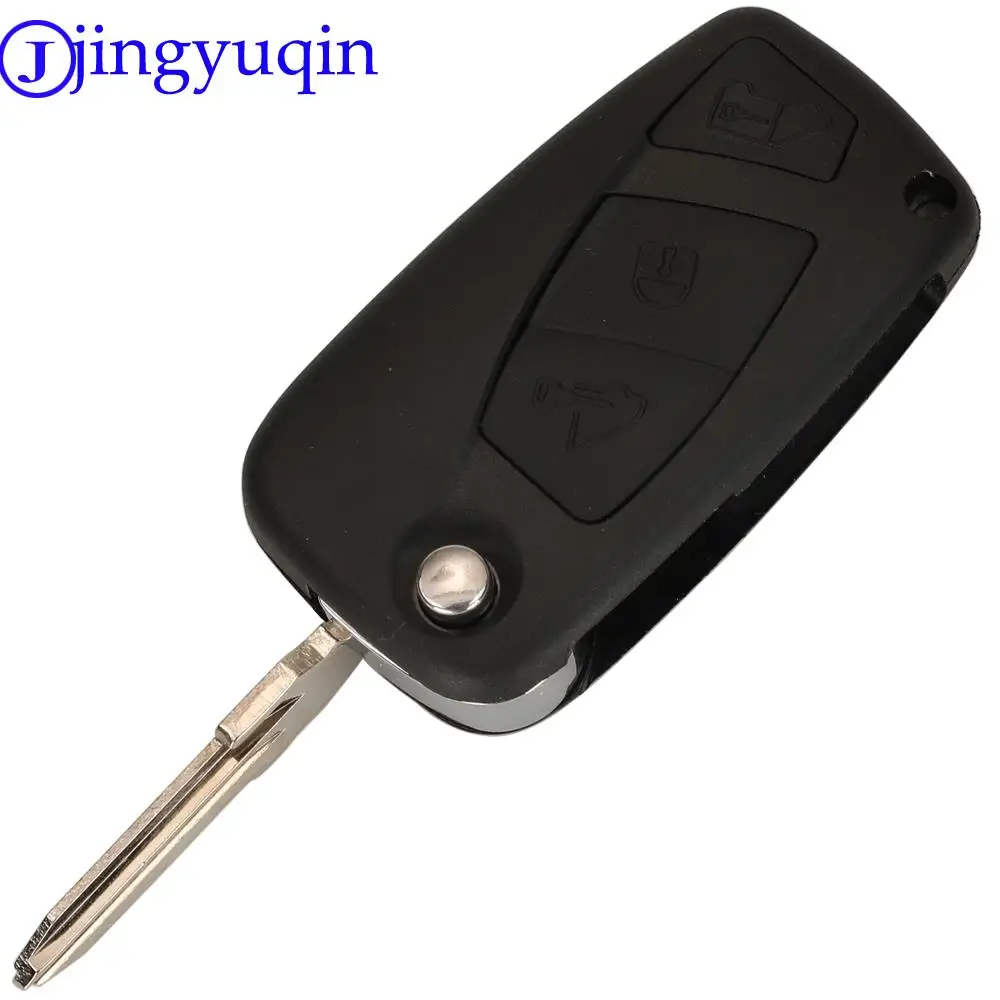 Jingyuqin 2/3 pulsanti sostituzione Flip pieghevole chiave auto Shell Case Fob per Fiat Ducato Iveco Daily con lama SIP22 /GT10