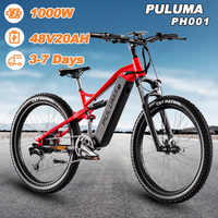 PULUMA PH001 E-bike 1000W Brushless Motor 48V20AH Lithium Battery Aldult Mountain Electric Bicycle 27.5 inch Tire Electric Bike