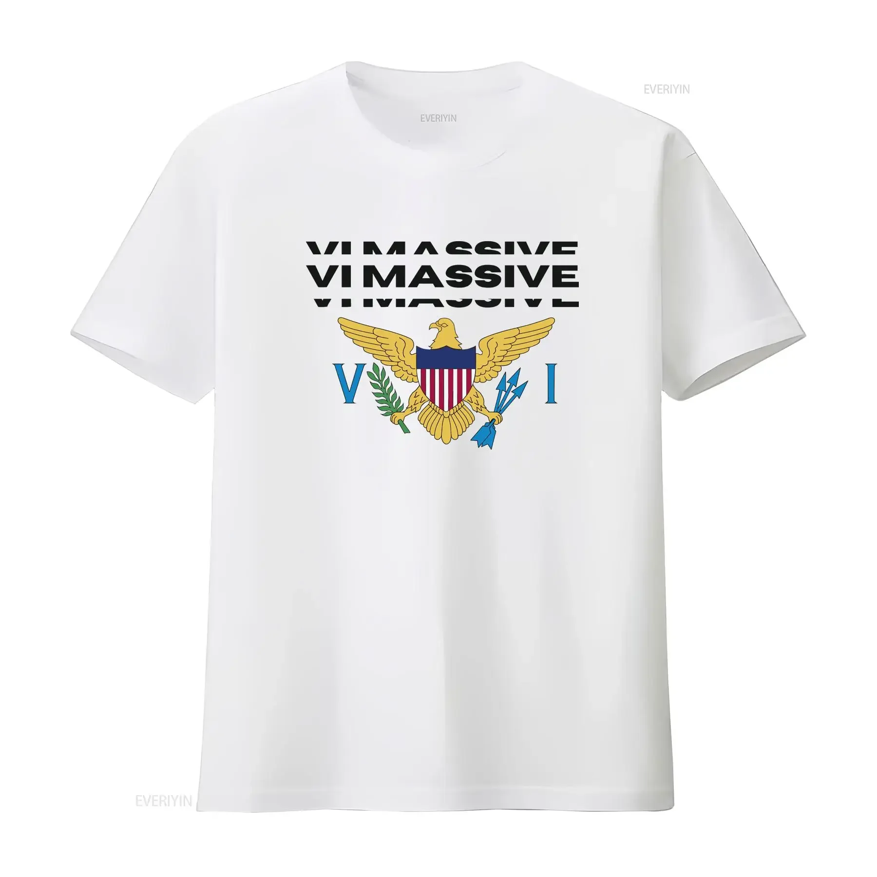 Virgin Islands Flag T Shirt VI Massive love tee gift vacay girls trip USVI souvenir vintage Washed designer clothes Versatile