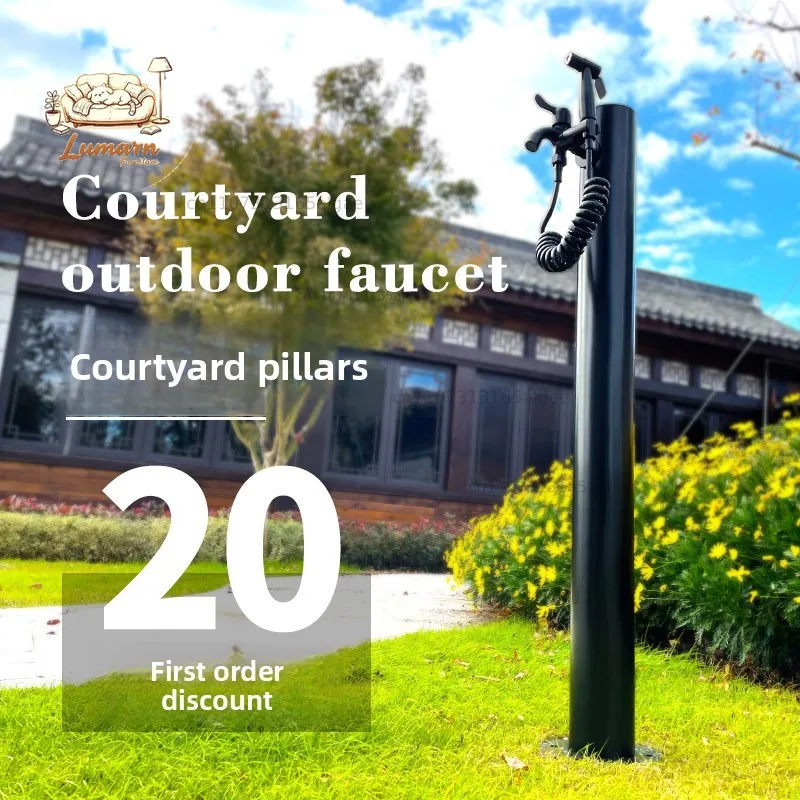 Outdoor courtyard antifreeze faucet column garden villa watering flowers household car wash all copper faucet custom water pile
