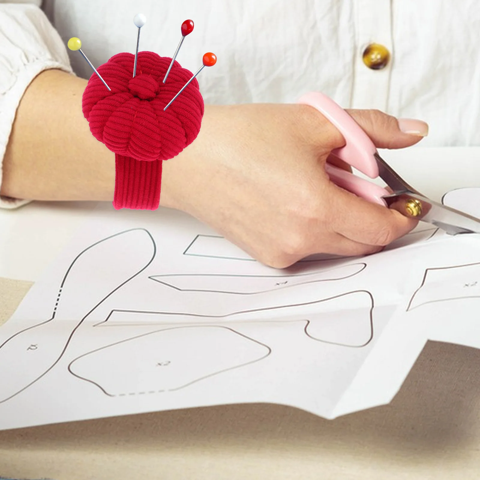 

Pin Cushion Wristband Needle Cushions Watch Type for Sewing Cute Pincushion Bracelet