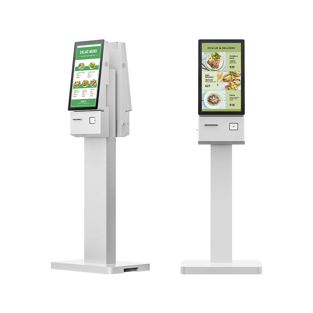 21.5 Inch Touchscreen Animation Self-service Ordering Machine Cash Register Floor-standing Desktop Stand Kiosk For Cafe'