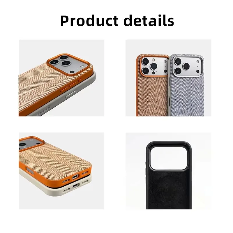 Luxury Woven Texture Fabric Leather Magnetic Full Coverage Shockproof Phone Case For iPhone 18 Pro Max 17 16 15