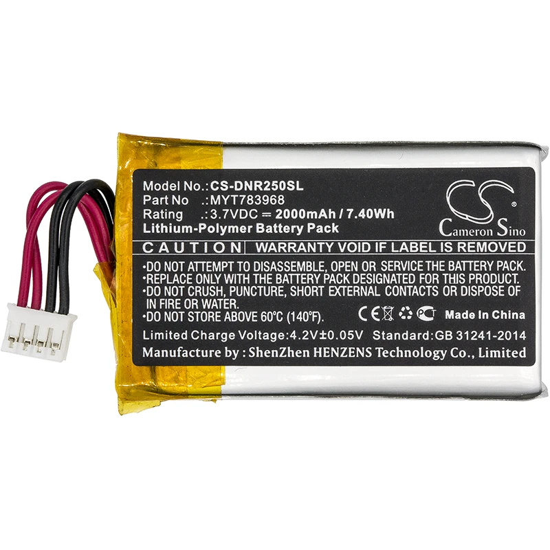 3.7V 2000mAh GPS,Navigator Battery MYT783968 for DeLorme inReach SE,INCRH20,INRCH25,Q639603N,T7V1315,Explorer,AG-008727-201+TOOL