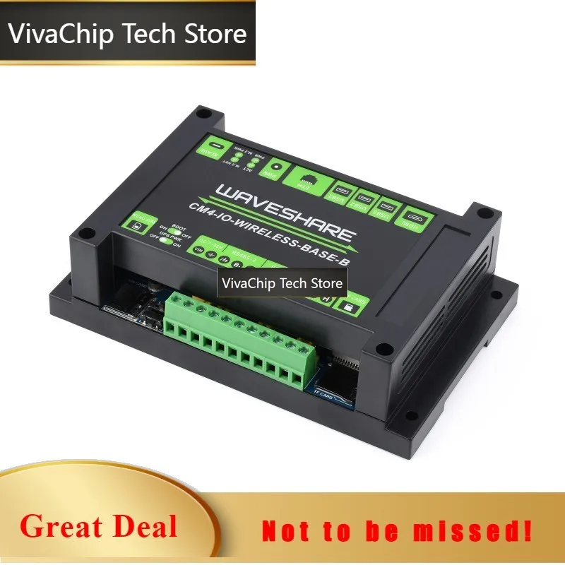 VivaChip TechWaveshare CM4-IO-WIRELESS-BASE-B,Industrial IoT 5G/4G Wireless Expansion Module Designed for Raspberry Pi Compute M