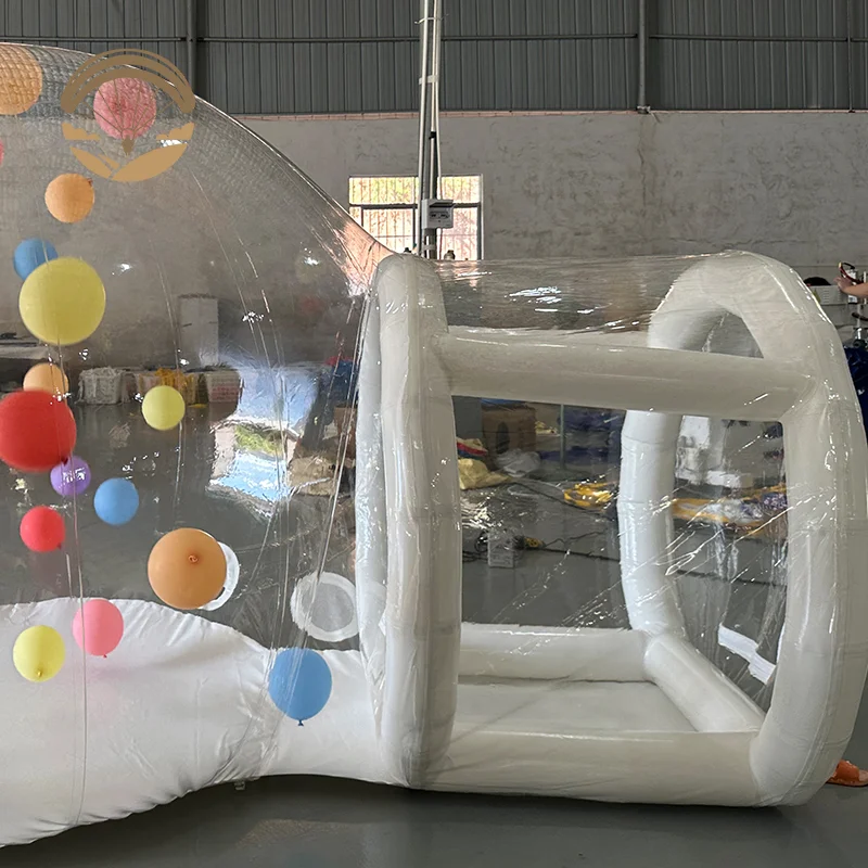 3M บอลลูนโปร่งใส Bubble House พร้อมแทรมโพลีนคุณภาพสูง Bubble House พร้อม Blower เต็นท์เชิงพาณิชย์สําหรับงานปาร์ตี้วันเกิด