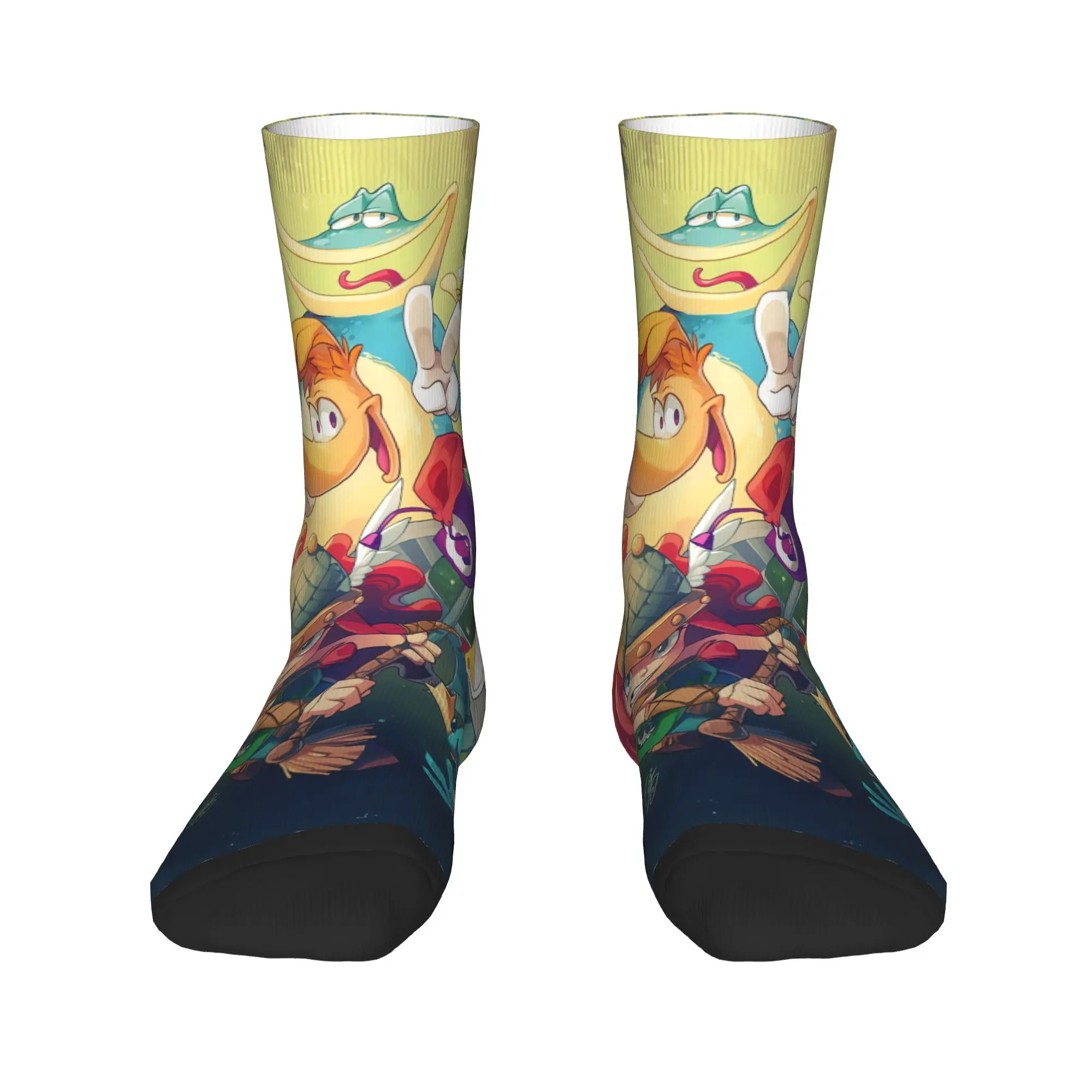 Men's Socks Cartoon Games Rayman Legends  Stockings Non Slip Quality Socks Autumn Modern Custom Running Socks