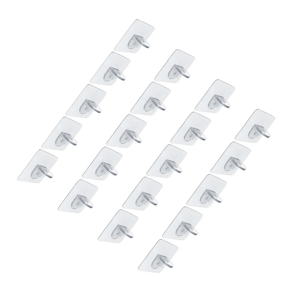 

20Pcs Nail-Free Shelf Support Pegs Transparent PVC Wardrobe Partition Brackets for Cabinet Bookshelf Display Furniture Partition