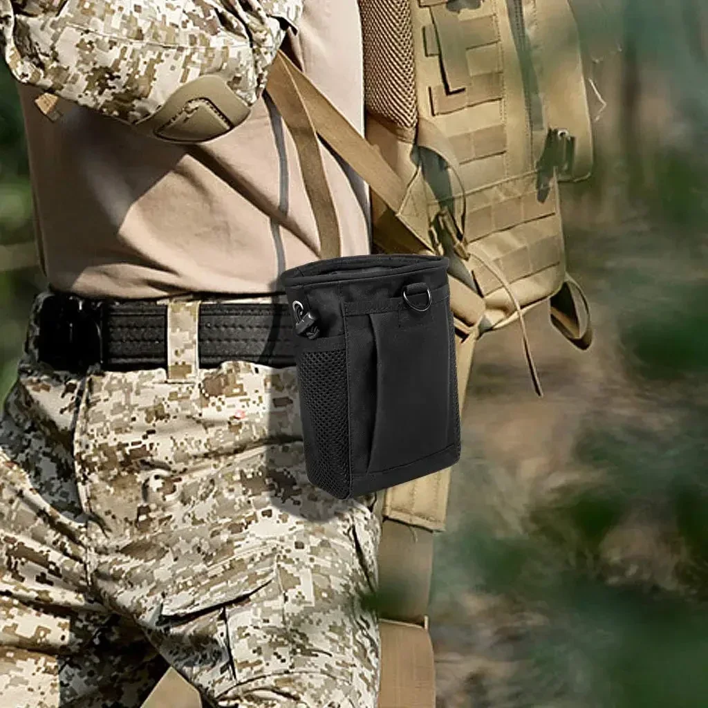 Drawstring Magazine Dump Pouch Tactical Molle  Adjustable Utility Belt Fanny Hip Holster Bag Outdoor Ammo Storage Pack