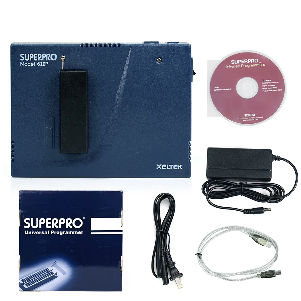 New Quallity Xeltek Superpro 610P with Adapters Universal IC Chip Programmer USB Programmer