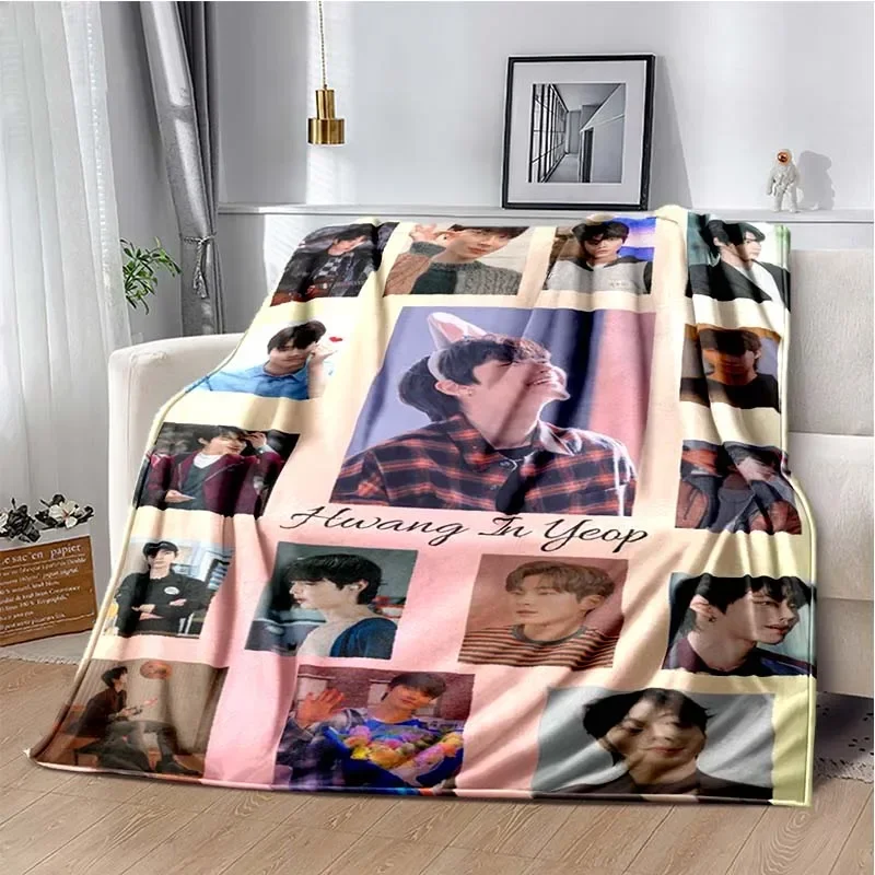 

True Beauty Series Hwang in Youp Cha EunWoo Art Pattern Blanket Star Flannel Warm Throw Sofa Bed Travel Picnic Blanket Girl Gift