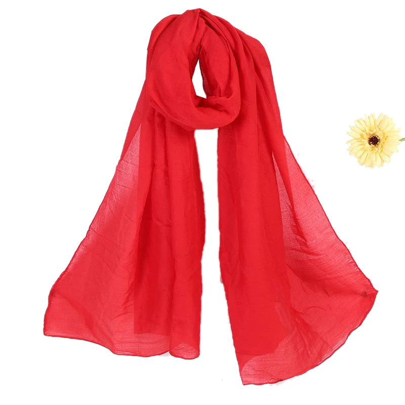 NEW-Solid Color Candy Color Cotton Headband Ladies Gift Beautiful Scarf Wild Shade Beach Towel Shawl (Pink)