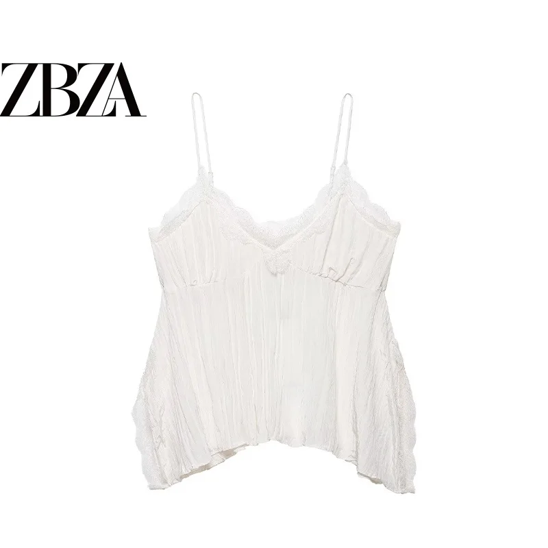 Pure Desire Wind ZR Women's Intimate Folded Effect Top V-neck Sleeveless Polyester Casual Wear Outerwear Regular Length