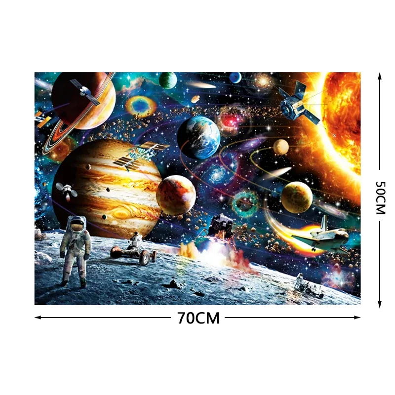 70*50 センチメートル大人のパズル 1000 ピース紙ジグソーパズルスペーストラベラー有名な絵画シリーズ学習教育クラフトおもちゃギフト