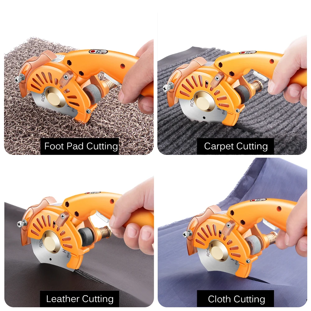 110V/220V Electric Scissors Fabric Leather Cutting Machine Durable Multipurpose Shears Cloth Cutter LED with Speed Controller