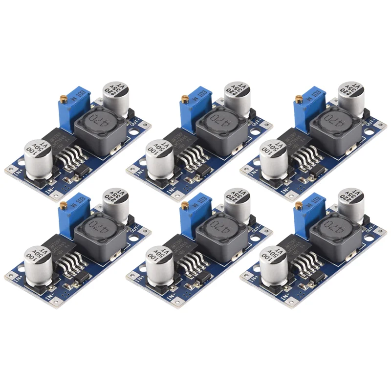 6-pack LM2596 DC naar DC Buck-converter 3,0-40V naar 1,5-35V voeding Step Down-module (6-pack)
