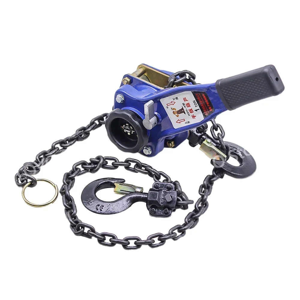 1 T Pulling Wrench Hoist Manual Lifting Chain  Hand Chain Hook Portable Lever Block inverted Chain Hoist Tightener