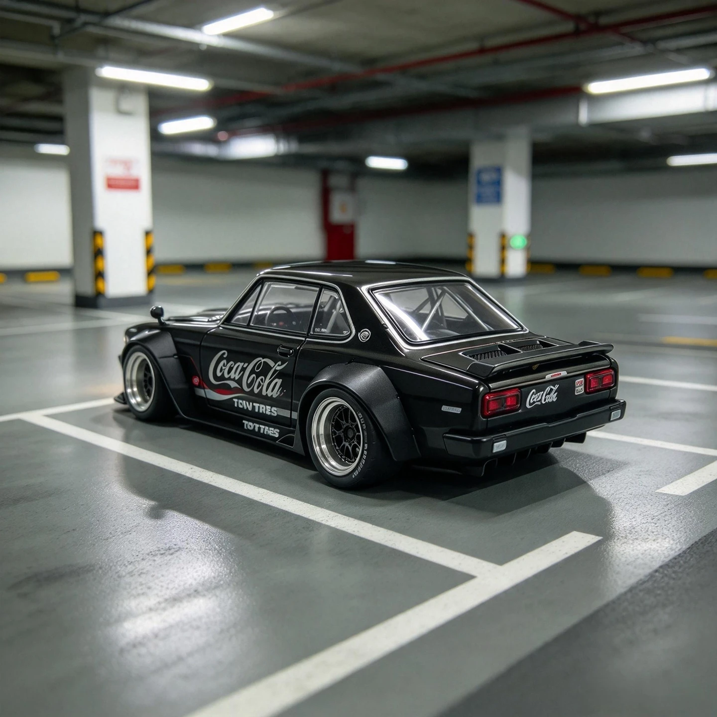 1:64 Simulated Nissan Skyline GT-R V8 DRIFT HAKOSUKA Alloy Car Model Ornament Collection Desktop Decoration Gift