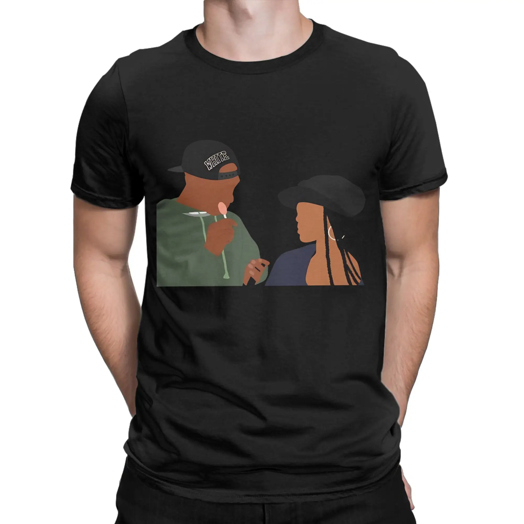 Janet Jackson Poetic Justice Fan Art Sticker Novelty 100% Cotton T-Shirt Janet Jackson Tees Tops For Men