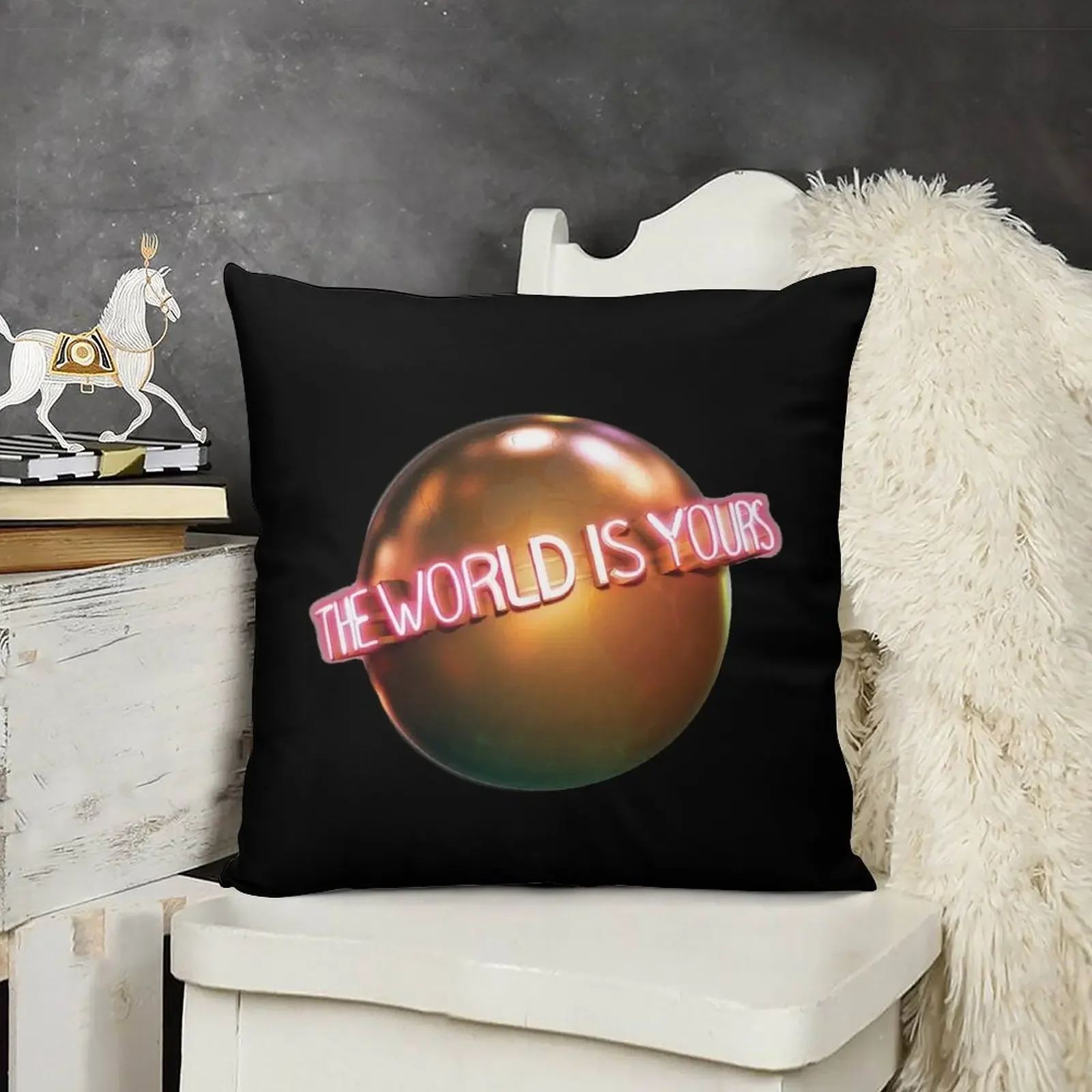 

The World Is Yours (Scarface) Throw Pillow Cusions Cover Cushions pillow