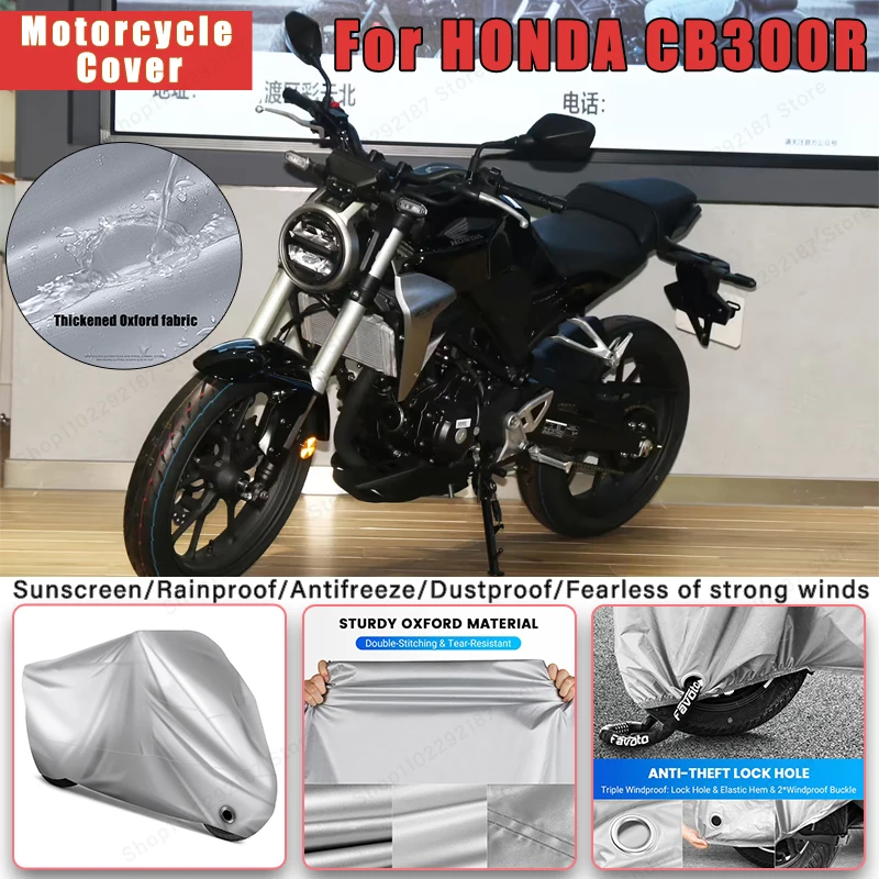 

For HONDA CB300R No Ear Motorcycle Cover - Outdoor Full Body Protection, Waterproof Dustproof Heat-Resistant Moto Accessories