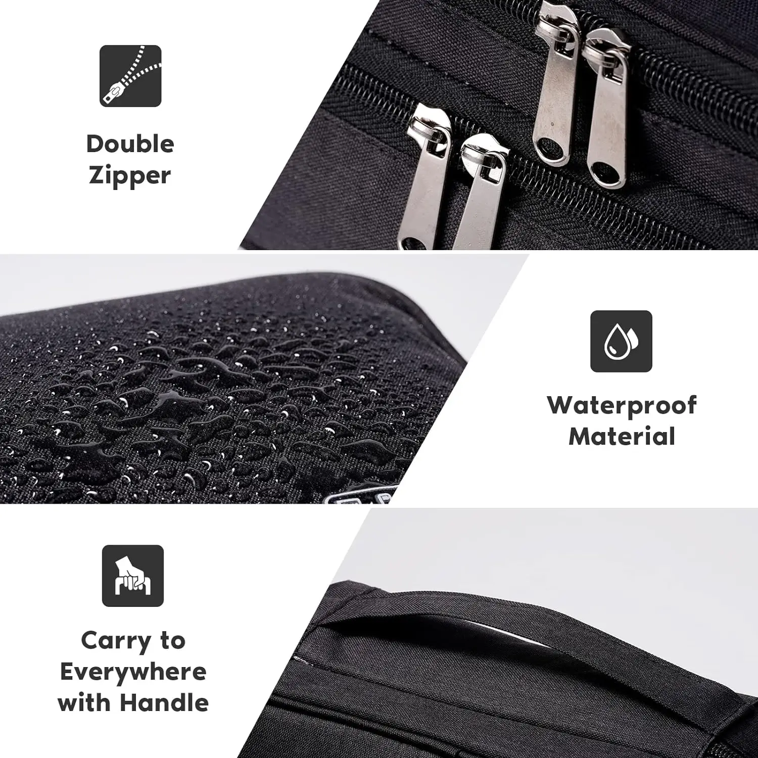 Waterproof Digital Storage Bag Portable Travel Cable Data Earphone Organizer Bag Three Layers Multifunctional Watch Storage Case