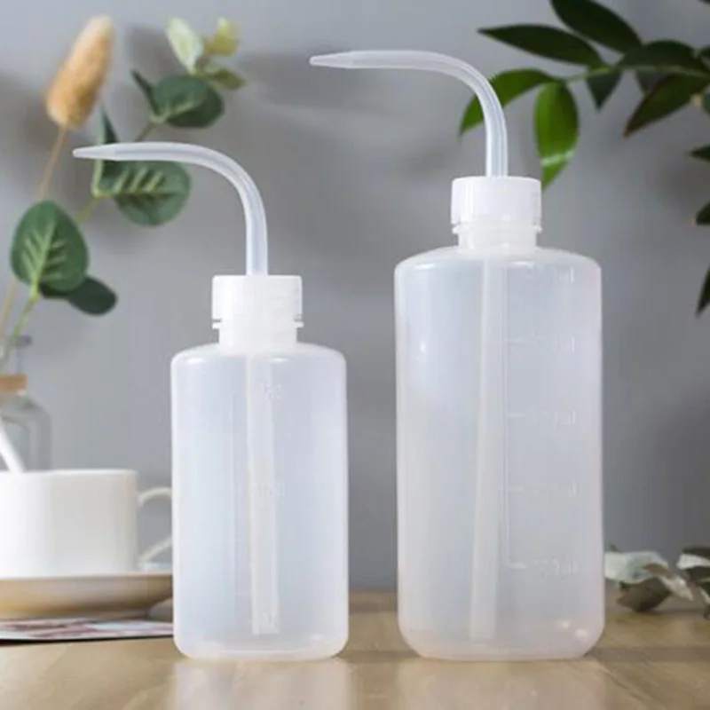 250/500ml Squeeze Long Curved Meat Transparent Water Bottle Liquid Container Spray Flower Plant Pot Watering Tools Reusable F1