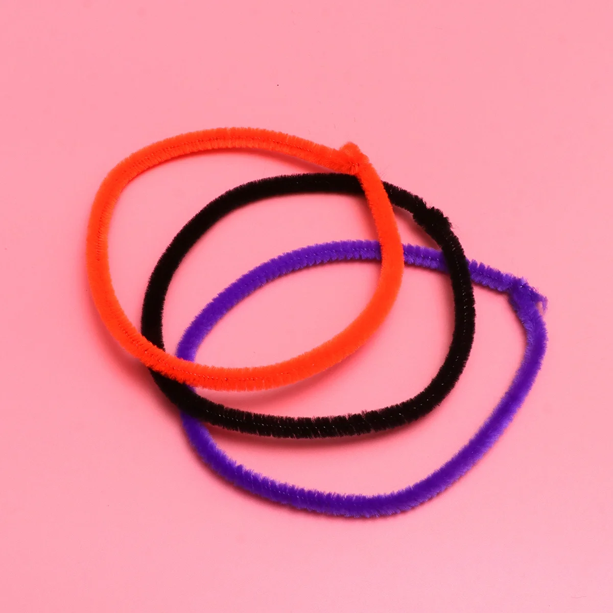 300 قطعة سيقان الشنيل المرنة للأطفال يتدفقون العصي لمشاريع DIY الإبداعية الحرف التعليمية برتقالي أسود أرجواني فاتح #3