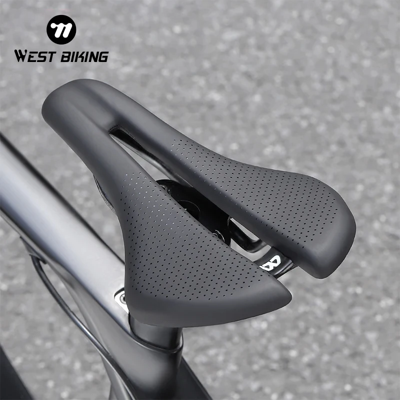 

WEST BIKING 131g Super Light Full Carbon Saddle MTB/Road Bike saddle Carbon Rails Bicycle Seat Trail Races Seat Oval Bow 7*9mm