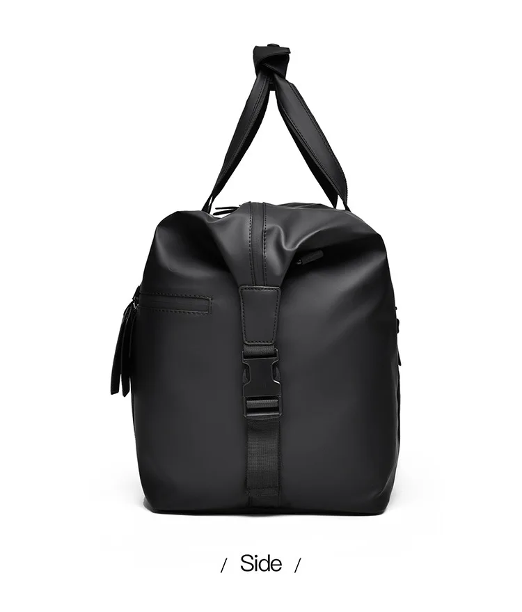 2025 New Men's Travel Bag PU Solid Color Large Capacity Luggage Bag Street Trend Outflow Poor Bag Wear Resistant