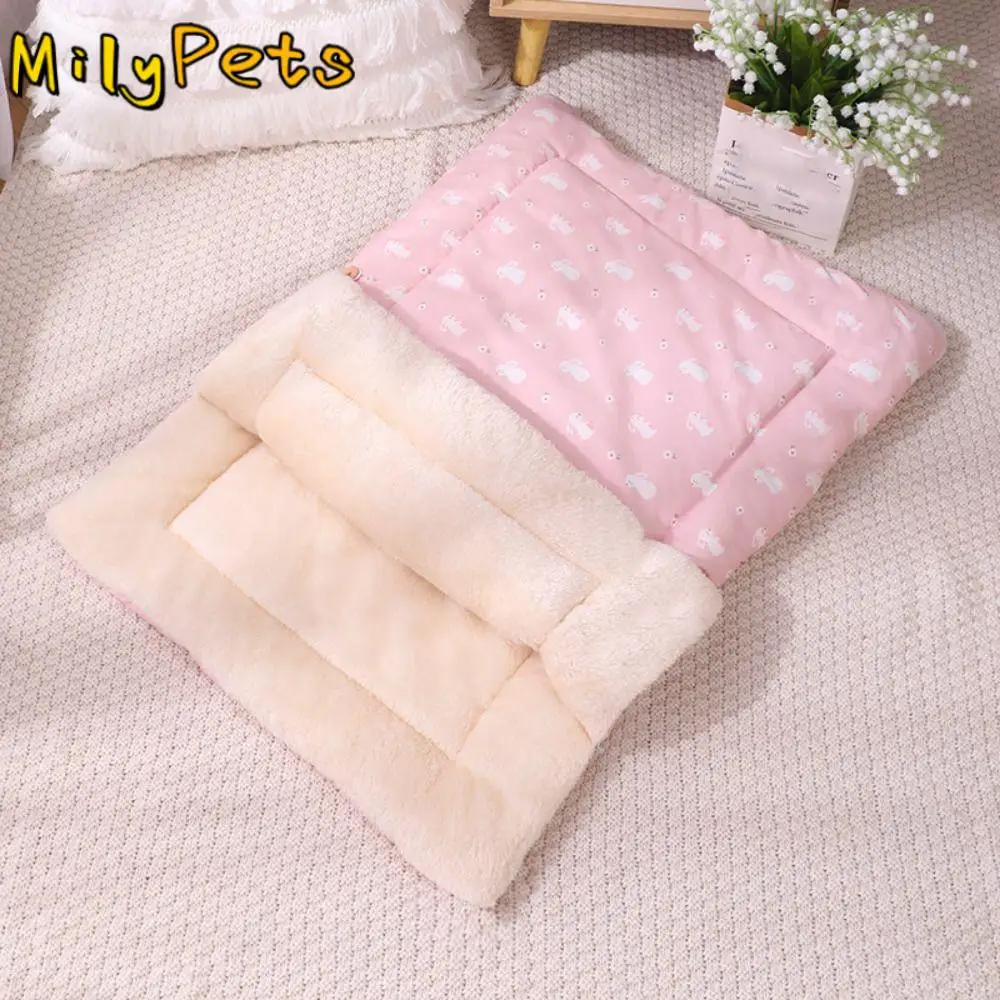 

Practical Cartoon Cat Sleeping Bag Thickened Semi-closed Cat Bed Cave Comfortable Soft Cat Nest Kennel for Winter