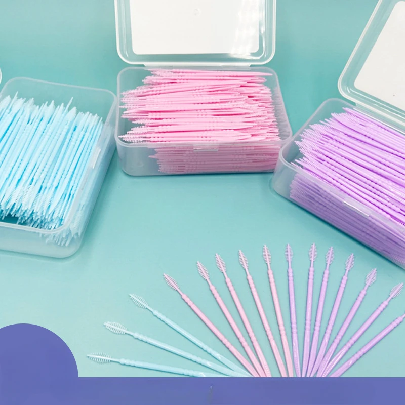 Fishbone Toothpick Oral Toothpicking Artifact Interdental Brush Portable Disposable Double-ended Plastic Toothpick ToothBrushes