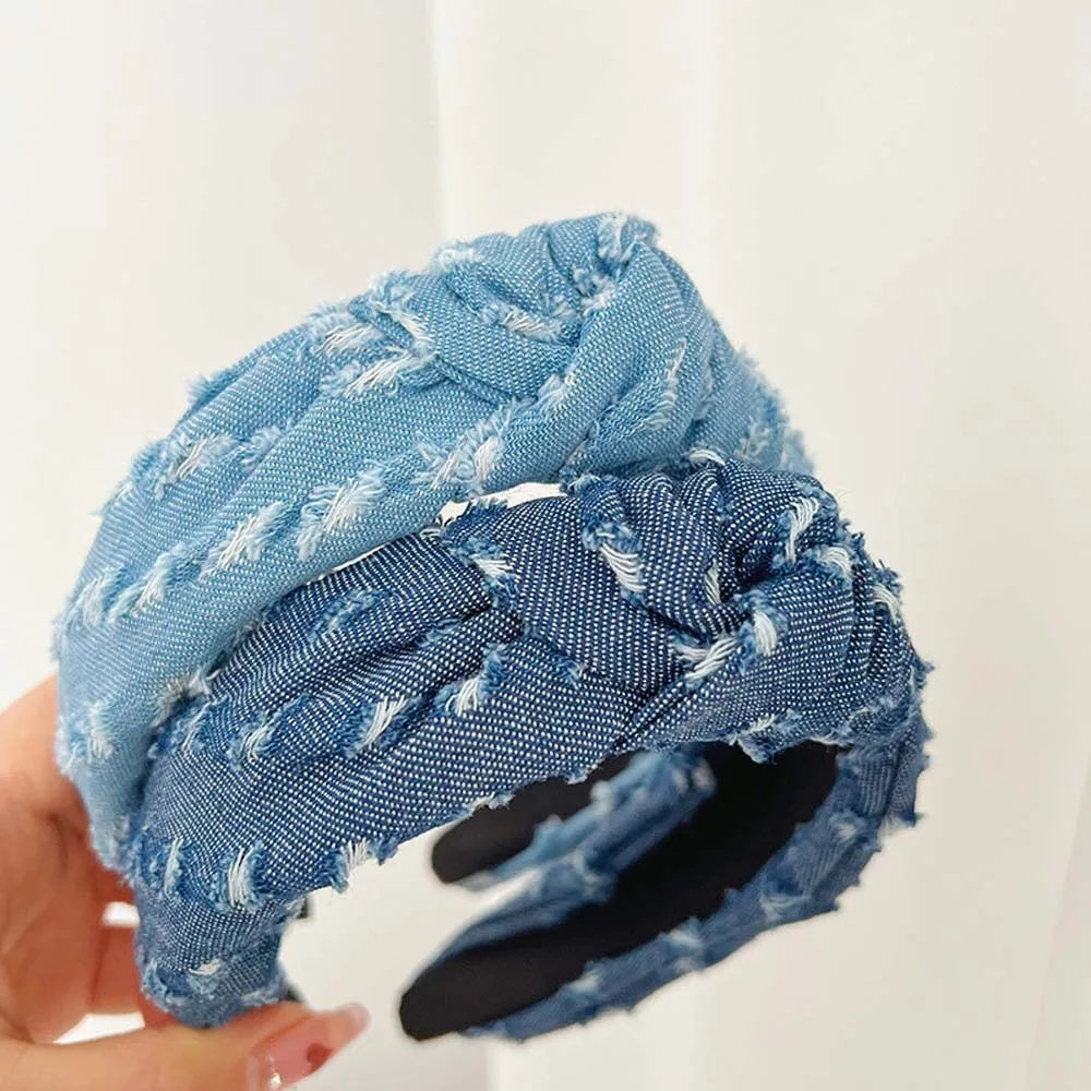 

Джинсовая повязка на голову в ковбойском стиле, корейский дизайн, обруч для волос, аксессуары для волос, головные уборы, ковбойские повязки для волос для женщин/девушек