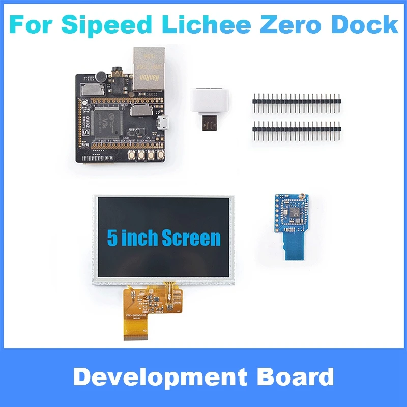 Voor Sipeed Lichee Zero Dock Moederbord + Wifi + Bluetooth Module + 5 Inch Scherm Uitbreidingskaart V3S Development Board