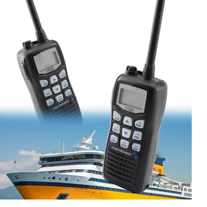 

IC-M36 VHF Handheld Marine Walkie Talkie Transceiver 6W 10KM IPX7 Waterproof Floating Walkie Talkie Transceiver