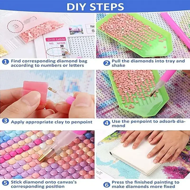 DIY Diamond Painting Round Diamond Unicorn  Pattern Full Diamond Mosaic Home Decoration Painting  Cross Stitch Kit