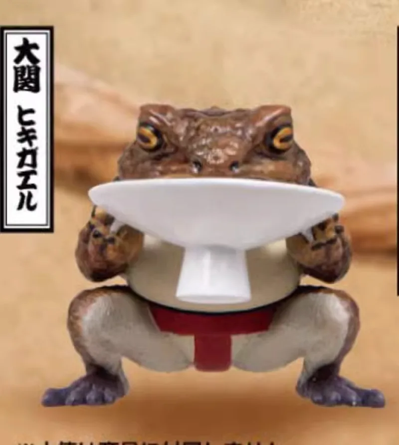 Japan Qualia Gashapon Capsule Toy Frog Wrestler Figures Sumo Frog Model Doll Ornament Desktop Decoratoion Childern Gifts