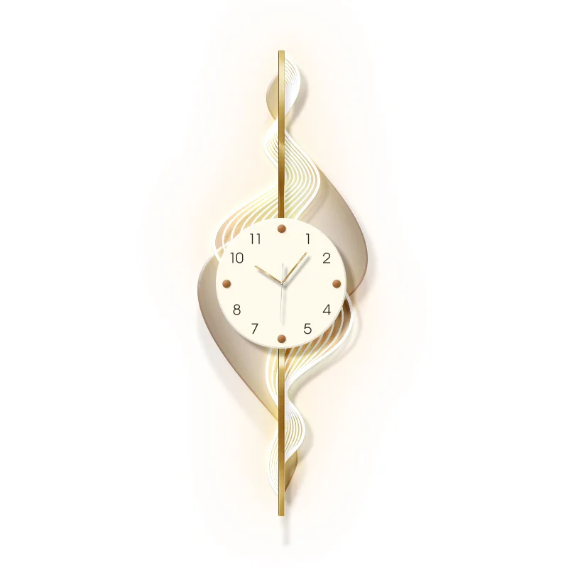 

Light luxury clocks, decorative painting living room, TV background wall Geshan wall lamp, three-dimensional simplicity