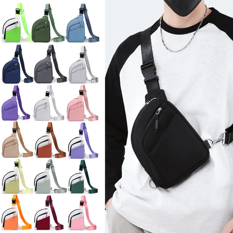 Men's Travel Passport Crossbody Bag RFID Oxford Cloth Small Chest Bag Women's Anti Theft Bank ID Card Credit Card Shoulder Bag