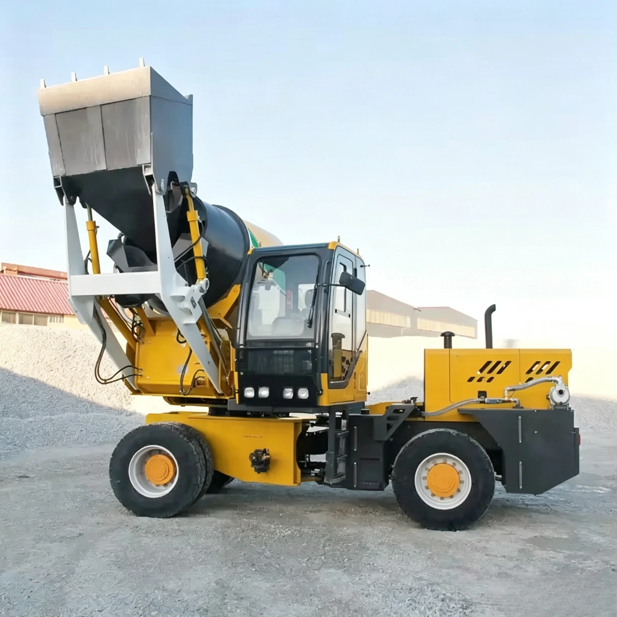 Mini Self-Loading Concrete Mixer Truck 3.5cbm 5.5cbm 6.5cbm Mobile Capacity New Condition with Engine As Core Component