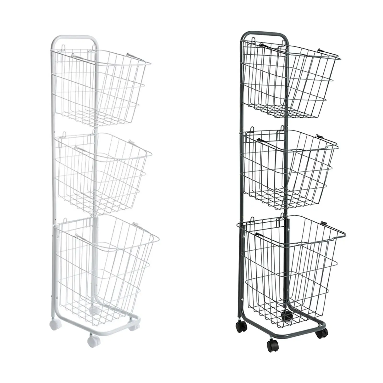 

3 Tier Storage Cart with Wheels Storage Shelves for Bathrooom Kitchen Home