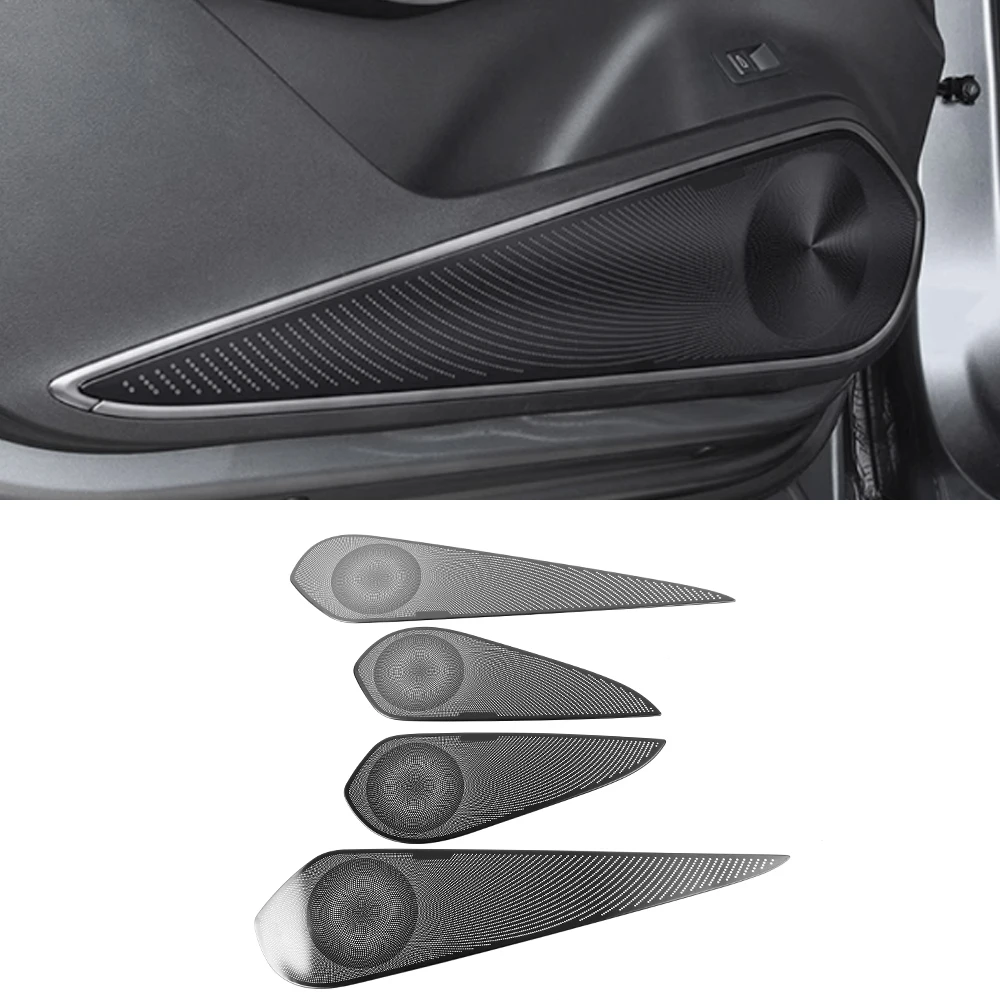 

For BYD Song L EV 2023 2024 2025 Car Door Audio Speaker Cover Loudspeaker Pad Trim Frame Sticker Stainless Interior Accessories
